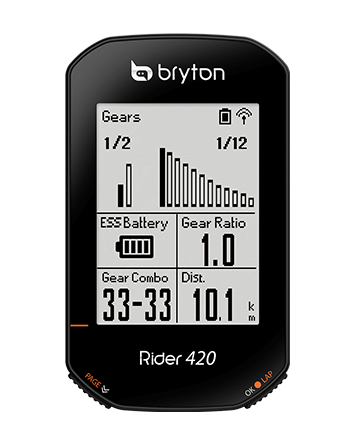 BRYTON RIDER 420 CAD AND HRM GPS CYCLE COMPUTER