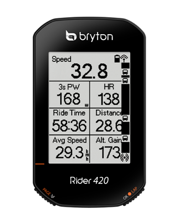 CICLOCOMPUTER GPS BRYTON RIDER 420 CAD E HRM